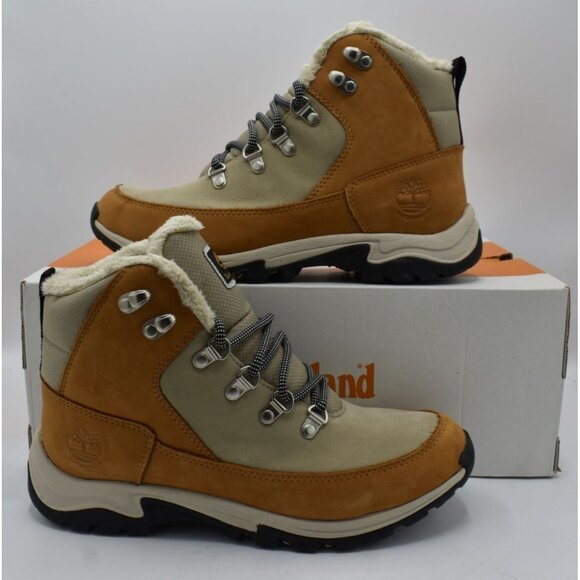 Timberland Women 9 Mt. Maddsen Mid Wheat Nubuck Waterproof Lined Hiking Boots - Picture 10 of 13